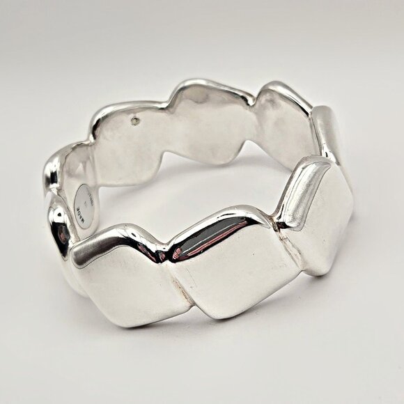 Vintage David Varsano Israel Sterling Silver Modernist Bracelet 61g - Picture 1 of 5